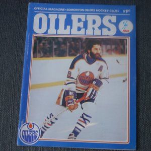 Vintage WHA Edmonton Oilers vs Indianapolis Racers 1978 Official Magazine